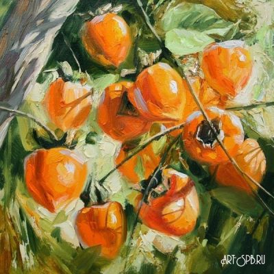 Мастер-класс по масляной живописи «Хурма»