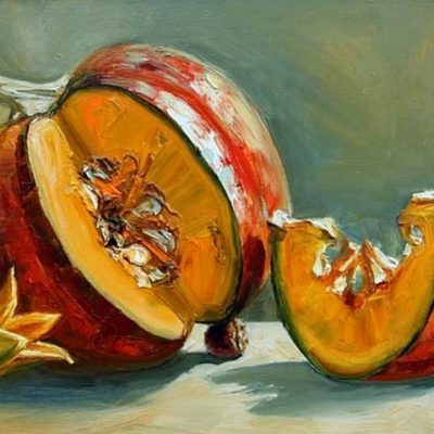 Мастер-класс по масляной живописи «Тыквы мастихином»