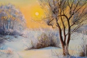 Мастер-класс по масляной живописи «Мороз и солнце, день чудесный…»